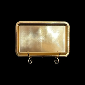 Bandeja de Servicio SUNYO Hecha a Mano de Latón Antiguo Estilo Art Deco de Guangdong para Decoración Festiva del Hogar y Diseño de Naturaleza Muerta - Product Image 1