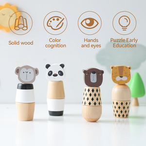 Juguete de Madera para el Desarrollo de la Motricidad Fina y la Cognición en Niños: Juego de Reconocimiento de Animales por Colores con Función de Atornillar - Product Image 4