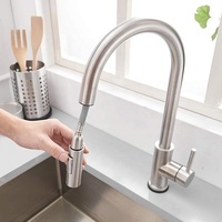 INOXBATH Fabricant Robinet de cuisine intelligent à capteur d'eau chaude automatique à extraction, en acier inoxydable 304, mélangeur chaud et froid
