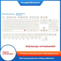 Clavier de jeu mécanique à 137 touches en PBT avec touches colorées et mignonnes, vente en gros