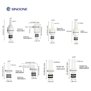 Sinoone3/16 inch Nam Nhỏ lỗ ống barb trong dòng khớp nối cơ thể nam chèn nữ nhựa nhanh chóng ngắt kết nối phụ kiện - Product Image 4