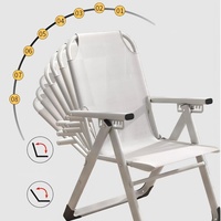 Chaise de plage pliable personnalisable Hangrui en maille, grand tube carré, inclinable et réglable, pour parc, camping, maison, bureau