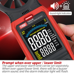 OEM ODM TASI TA642B เครื่องวัดความเร็วลม การเชื่อมต่อ USB เครื่องวัดลม อุณหภูมิอากาศ ความเร็วการไหล แบบดิจิตอล - Product Image 4