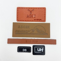 Étiquette de vêtement rectangulaire en similicuir PU avec logo personnalisé, découpe droite, écologique, pour projets de mode DIY