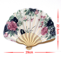Ventilateur personnel à fleur petit bambou Oriental Rose mur pliant ventilateur style couteau africain tissu mariage mariée ventilateur