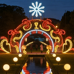 Décoration lumineuse de Noël en forme d'arche, LED, pour extérieur, pour projet de place publique - Product Image 1