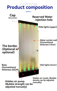 Xinlitu Factory Direct Sales Customized <strong>LED</strong> Bubble Wall Water Function <strong>Waterfall</strong> Fountain <strong>Screen</strong> and Room Partition - Product Image 2