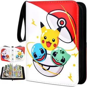 Pemegang kartu perdagangan Pokemon binder Ka waii piKa chu album dengan 50 Premium 4-lembar saku memegang 400 kartu