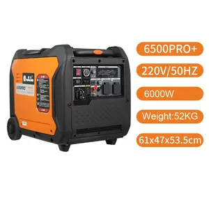 Gasoline generator silent set 220V inverter portable mobile outdoor high power 6KW emergency generators portable generator