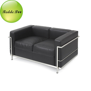 Sofá Seccional Minimalista Nórdico Italiano, Silla de Cuero de Lujo Individual, Doble o Combinada para Sala de Estar/Oficina - Product Image 1