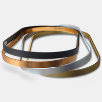 Cadre artistique personnalisé en aluminium, couleur noir, argent et or, forme spéciale, pour la peinture des miroirs, vente en gros, livraison gratuite
