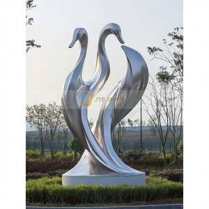 Sculpture en métal antirouille ANW9504 Art Déco pour l'aménagement paysager extérieur et la décoration intérieure - Product Image 1