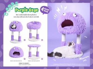 Trendleri parlak renkler komik aptal canavar 4 kullanım yolları sıcak kedi mağara yatak doğal Sisal kedi çizik ağacı kulesi - Product Image 5