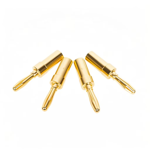 Dễ dàng để sử dụng kết nối chuối tinh khiết đồng giao diện 24K vàng mạ mạnh mẽ chống nhiễu chuối cắm cho âm thanh - Product Image 1