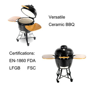 <span class=keywords><strong>Asador</strong></span> de Carbón Kamado Profesional de Cerámica de Lujo de 24 Pulgadas, Multifuncional para Cocinar al Aire Libre - Product Image 4