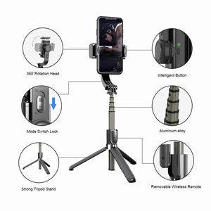 Stabilisateur de cardan portable <span class=keywords><strong>L08</strong></span> pour téléphone portable, support de <span class=keywords><strong>selfie</strong></span>, support réglable, mini trépied pliable, design pliable - Product Image 5