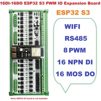 Modules ESP32-S3 ESS3H32 44 broches, 16DI-16DO RS485, 3A MOS PWM, convertisseurs numériques/analogiques ESP32-S3 Wi-Fi BLE D CDC, bornes à vis