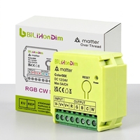 Contrôleur de bande LED RGB CW Bilihondim Matter, entrée numérique intelligente, Assistant Google, 1 canal, 200W pour réglage de la luminosité