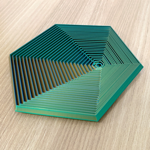 Thiết kế mới <span class=keywords><strong>3D</strong></span> in Nhựa Fractal Thần Tài hình lục giác căng thẳng cứu trợ cà rốt tháp đồ chơi - Product Image 2