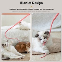 Jouet interactif pour chaton ultra-flexible, incassable, en ABS, avec queue de souris, baguette de chat