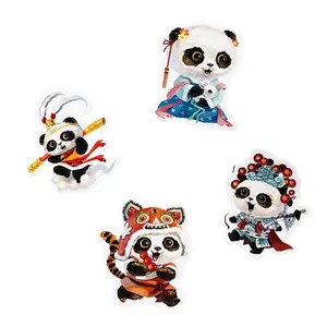 Professionele Fabrikant 3d Koelkast Toeristische Souvenir Hars Schattige Panda Ontwerp Koelkast Magneet Voor Keuken Decoratie