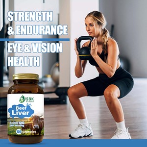 Top Selling Beef <b>Liver</b> Capsules with Iron and Copper Vitamin A Strength Endurance and Eye Vision Health B Vitamins Capsules - Product Image 5
