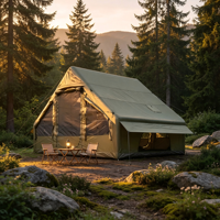 Tente gonflable quatre saisons monocouche en tissu Oxford imperméable avec revêtement PU, fenêtre respirante, fermeture éclair bidirectionnelle, design portable