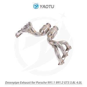 Colector de Escape de Acero Inoxidable Personalizado YT con Catalizador de 3 Vías, Apto para <span class=keywords><strong>Porsche</strong></span> <span class=keywords><strong>991</strong></span>.1 <span class=keywords><strong>991</strong></span>.2 <span class=keywords><strong>GT3</strong></span> 3.8L 4.0L, Superficie Brillante - Product Image 2