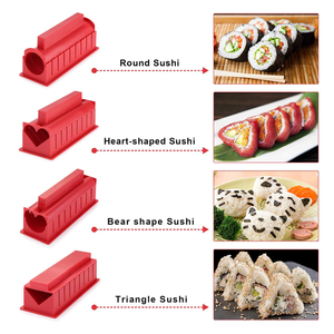 Juego de utensilios de cocina para <span class=keywords><strong>Sushi</strong></span>, Kit de utensilios para hacer <span class=keywords><strong>Sushi</strong></span> de uso fácil para <span class=keywords><strong>principiantes</strong></span>, color rojo, superventas - Product Image 2