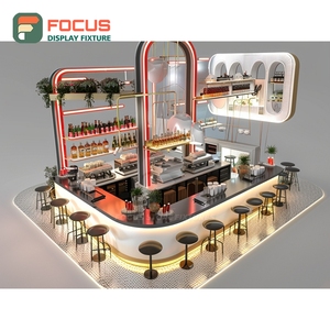 Premium Coffee Display <b>Cabinet</b> Illuminated Merchandise Shelf Matte Black Cafe Display <b>Cabinet</b> - Product Image 4