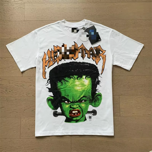 T-Shirt da <span class=keywords><strong>Uomo</strong></span> in Cotone 100% con Stampa Vintage Stile Hell Star, Moda Casual a Maniche Corte - Product Image 3