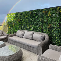 Panneaux de clôture décoratifs en haie artificielle, panneaux muraux extérieurs en feuilles vertes, faux gazon, plantes pour la décoration de jardin, l'intimité et l'aménagement paysager