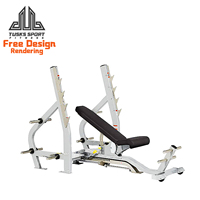 Banc de poids de déclin de machine d'entraîneur de force d'équipement de forme physique libre professionnel pour l'entraînement commercial