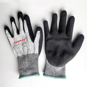 Seeway Guantes Anticorte Nivel 5 Con Nitrilo Level 4543 Nitrile Cut Resistant Hand Gloves