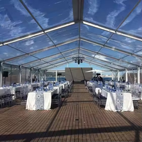 Tente à cadre en aluminium Grandes tentes de chapiteau extérieures transparentes en tissu PVC pour les fêtes de mariage, les expositions et les événements
