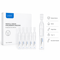 Sérum Ampoule Acide Hyaluronique Formule Sûre Monodose Apaise Brûlures et Coups de Soleil Antioxydant Minimise les Pores Atténue les Taches Foncées Visage et Corps