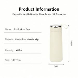 Custom Glass Vacuum Cupping 13oz Glass Drinking Water Bottle 400ml Glass <b>Thermos</b> Cup <b>Tea</b> Water Bottle With Logo - Product Image 3