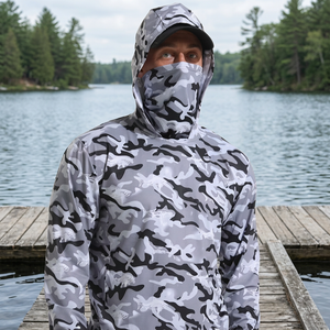 Sudadera con Capucha de Pesca para Hombre, Personalizada, con Sublimación, Transpirable, de Secado Rápido, Poliéster de Alto Rendimiento, UPF 50, MOQ Bajo, Dropshipping - Product Image 1