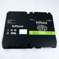 Boîte à laitue en plastique ondulé PP pour produits frais, conteneur d'emballage creux empilable, caisse d'expédition légère, vente en gros