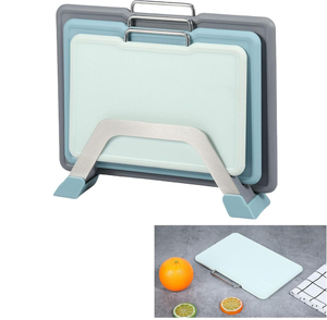 Planche à découper transparente antidérapante 3 en 1, nouvelle, personnalisée, en plastique de qualité alimentaire, avec support de rangement, compatible lave-vaisselle - Product Image 1