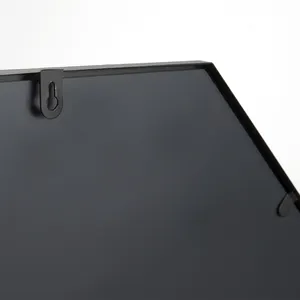 עיצוב גיאומטרי מראות סלון ריהוט סלון מתכת שחור מתלה מראה אמנות קיר עם מראה דקורטיבי מודרני