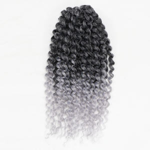Malleybob Extensions de cheveux en crochet Short Passion <span class=keywords><strong>Twist</strong></span> <span class=keywords><strong>Afro</strong></span> Kinky Curly Burgundy Black Braids Protein Fiber pour femmes hommes - Product Image 2