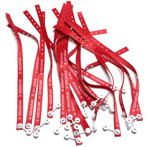 <span class=keywords><strong>Bracelet</strong></span> en tissu polyester personnalisé à prix d'usine, tissu de festival, <span class=keywords><strong>bracelet</strong></span> réglable avec fermeture à pression en <span class=keywords><strong>plastique</strong></span> à usage unique - Product Image 5