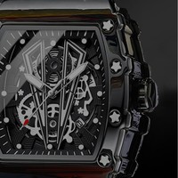 Montre Homme OEM Sportive à Bracelet Silicone, Cadran Creux, Calendrier Lumineux, Quartz 43mm, Vente en Gros MW20