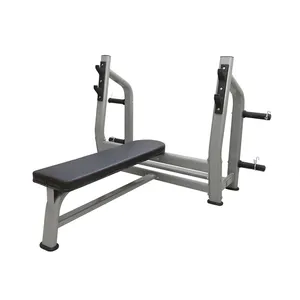 Banco de pesas plano para gimnasio en casa, banco comercial, prensa de pecho de cuerpo completo, ejercicios de hombro con placas de peso