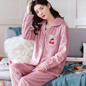 Hochwertige Thermo-Schlafanzüge für Damen und Mädchen, Dickes Warmes Flanell-Set, Winter-Pyjamas für Frauen - Product Image 3