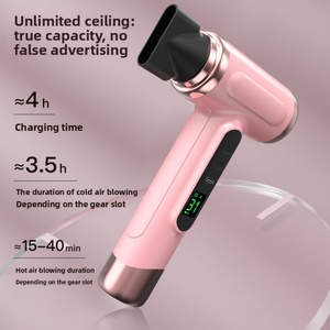 Mini Secador de Pelo Inalámbrico para Dormitorio de Estudiantes, Secador de Pelo de Viaje con Boquilla y Pantalla LED - Product Image 4
