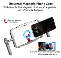 Cage vidéo universelle pour smartphone avec doubles poignées, supports griffe froide, filetages 1/4 pouces, personnalisation du logo OEM