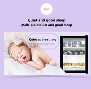 Mini-réfrigérateur 36L avec porte vitrée transparente, dégivrage automatique, froid direct, pour bar à glace, chambre d'hôtel, congélateur à thé et armoire de conservation - Product Image 6