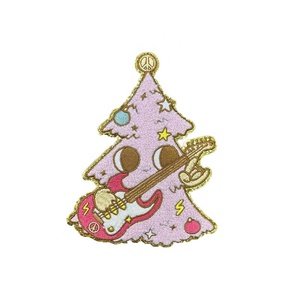 عيد ميلاد سعيد بريق رقعة الشنيل المطرزة للفتيات الحديد الباليه لعبة الرقص يوم كرة القدم يهتف الخريف ماما قبعة النسيج - Product Image 3